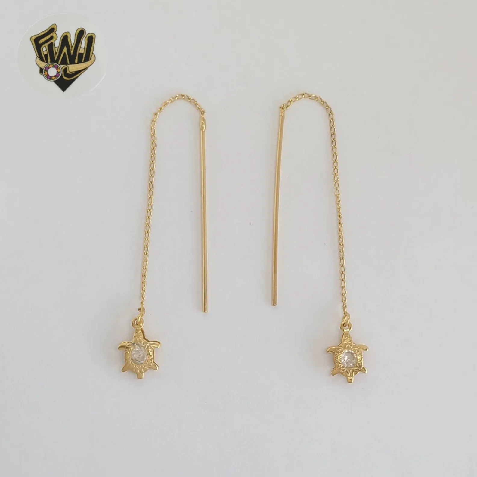 (1-1120) Gold Laminate - Long Earrings - BGF