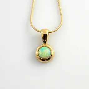 14kt Yellow Gold Natural Opal Inlay Pendant