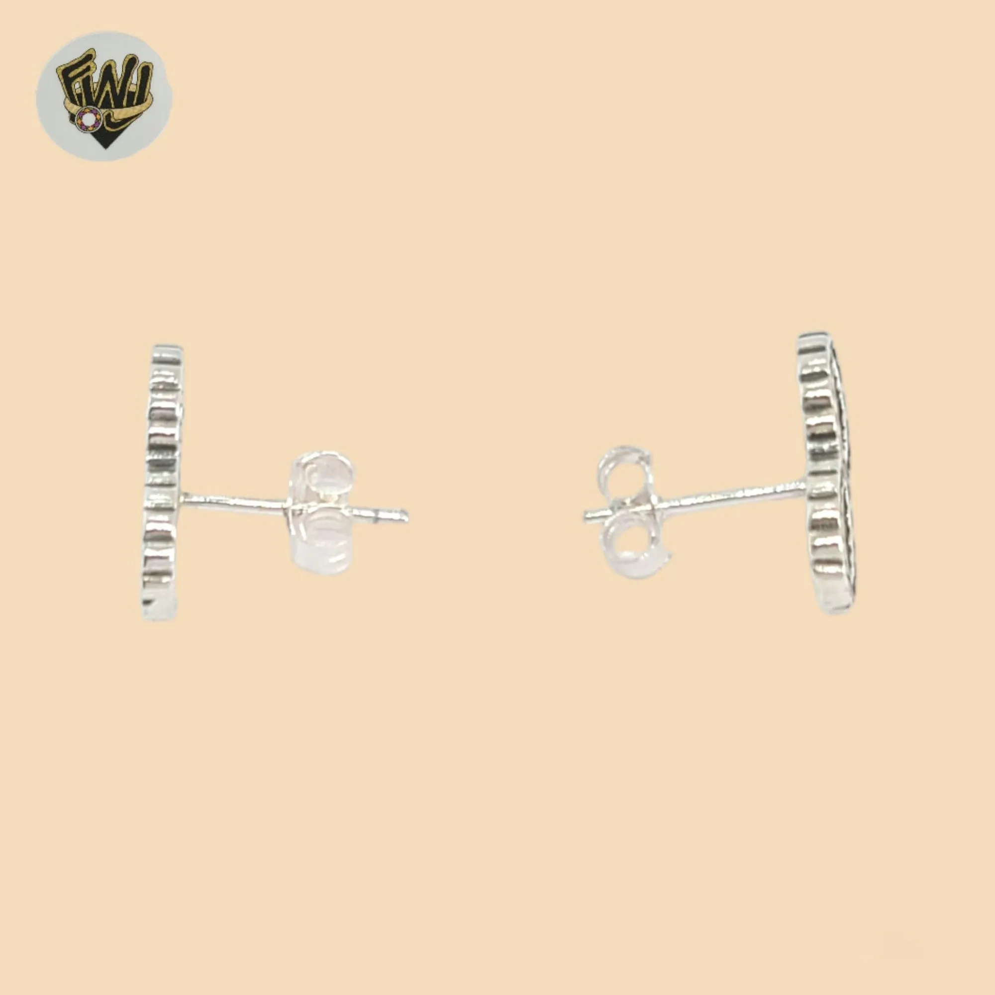 (2-3057) 925 Sterling Silver - Infinity Stud Earrings.