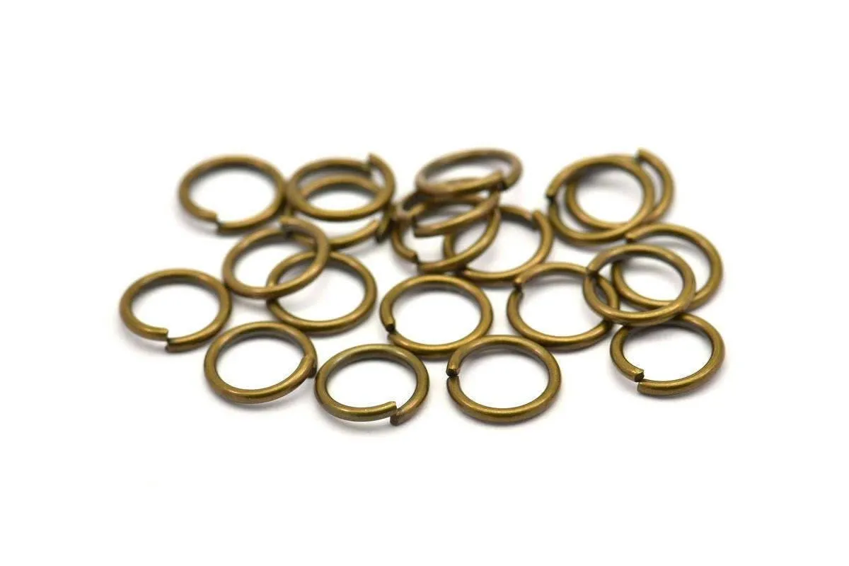 8mm Jump Ring - 150 Antique Brass Jump Rings (8x1mm) A0378