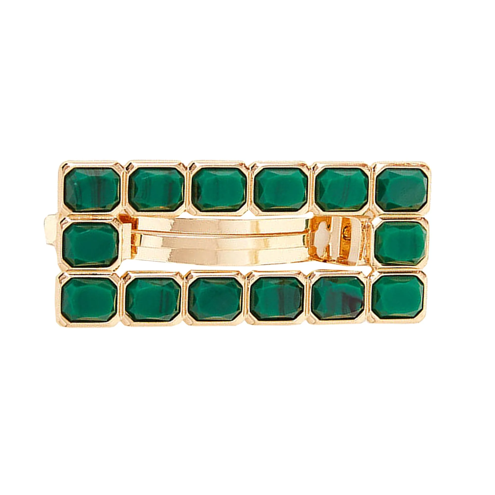 Accessorize London Square Stone Barette Clip