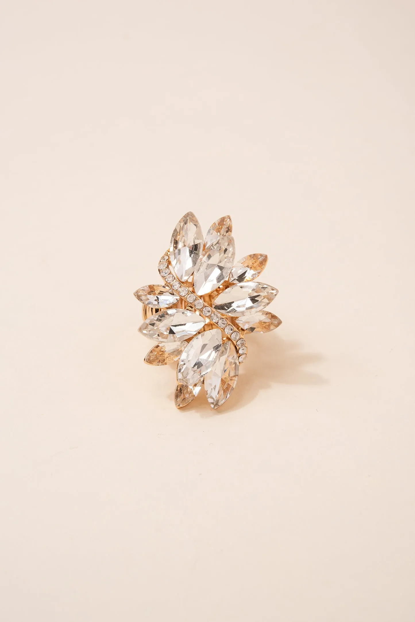 Ada Rhinestone Cluster Stretch Ring