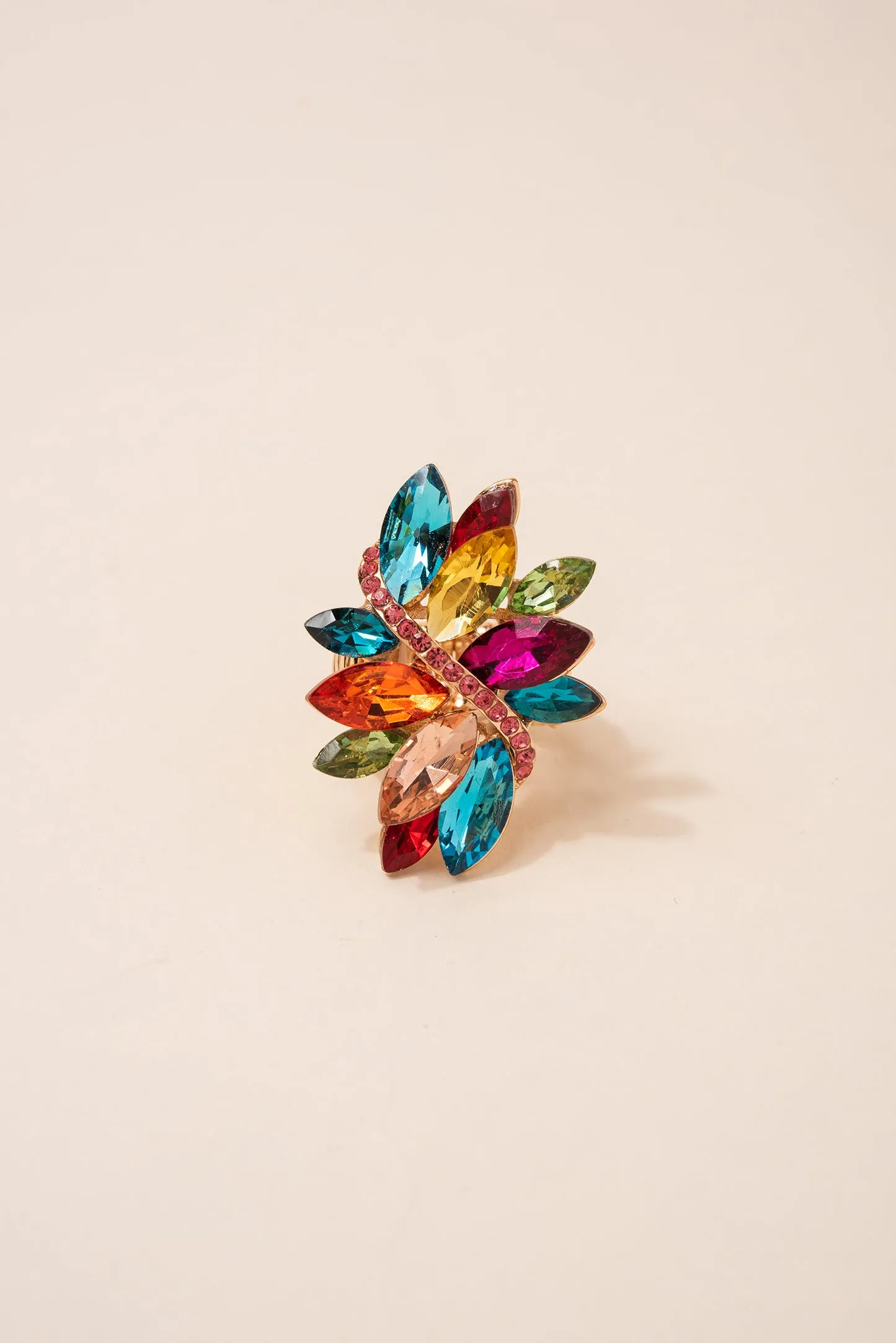 Ada Rhinestone Cluster Stretch Ring