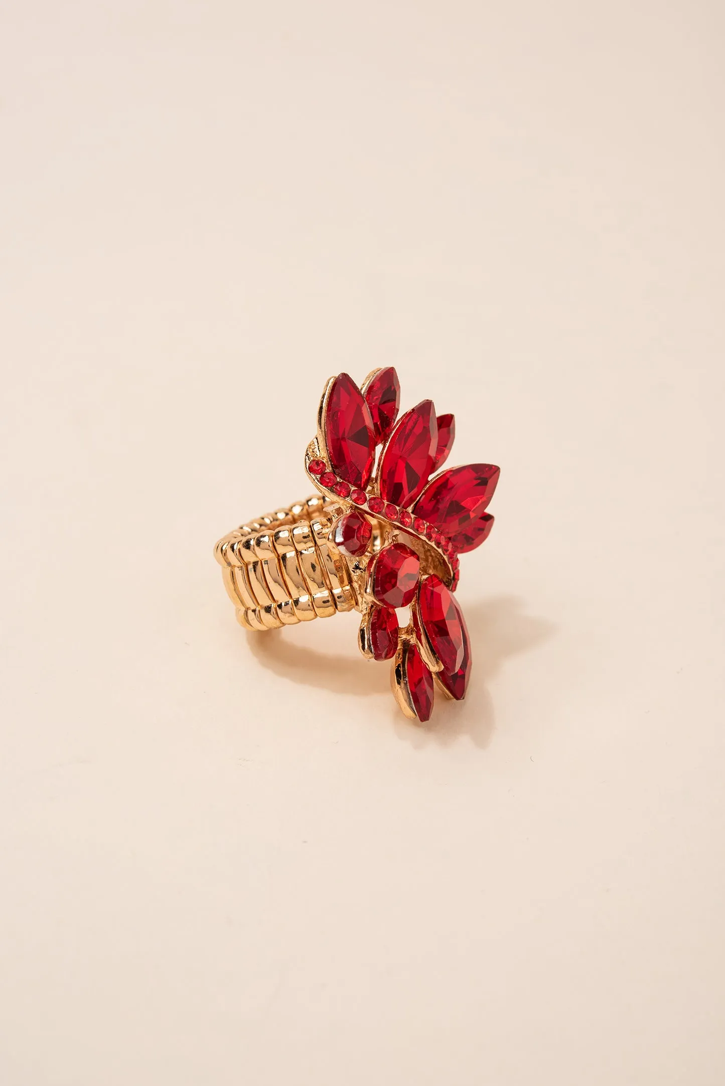 Ada Rhinestone Cluster Stretch Ring