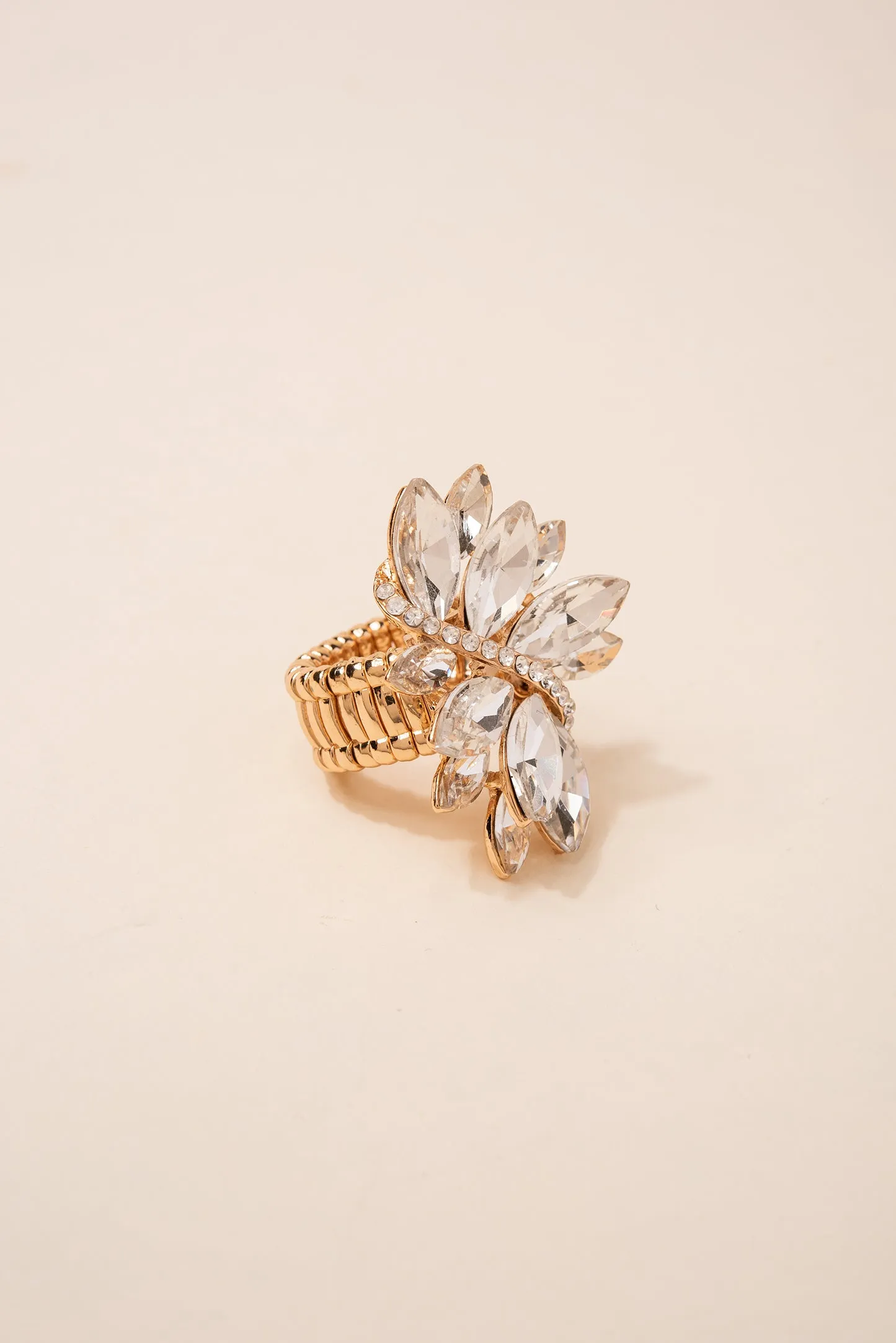 Ada Rhinestone Cluster Stretch Ring