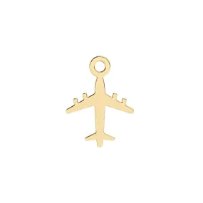 Airplane Charm | 10k Yellow Gold