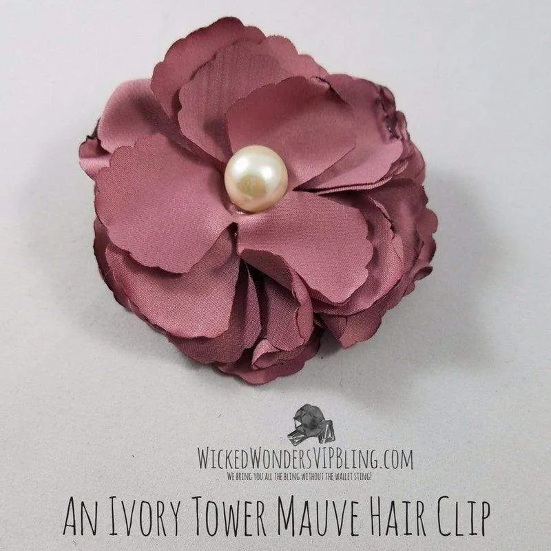 An Ivory Tower Mauve Hair Clip