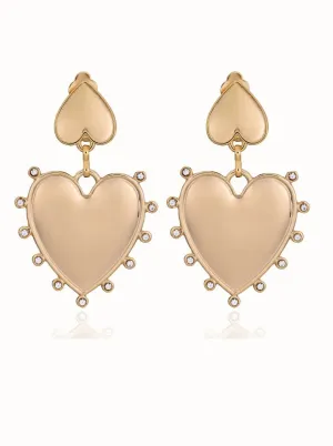 Andrea Gold Heart Earrings