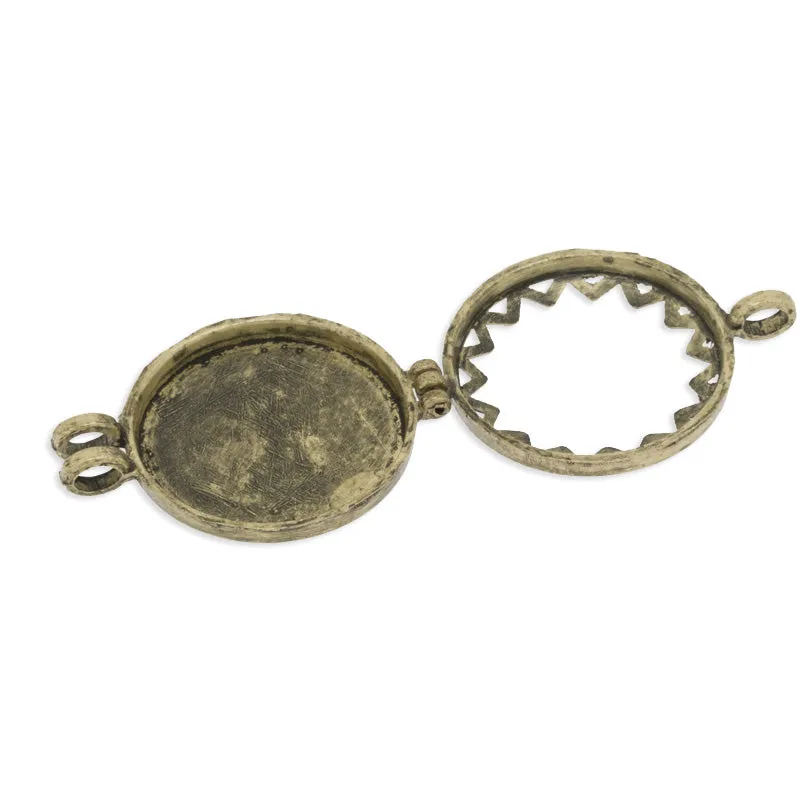 Antique Bronze Filigree Round Locket Pendant ,inner size 30mm,Perfume Locket ,perfume pendant Sold 5pcs/lot