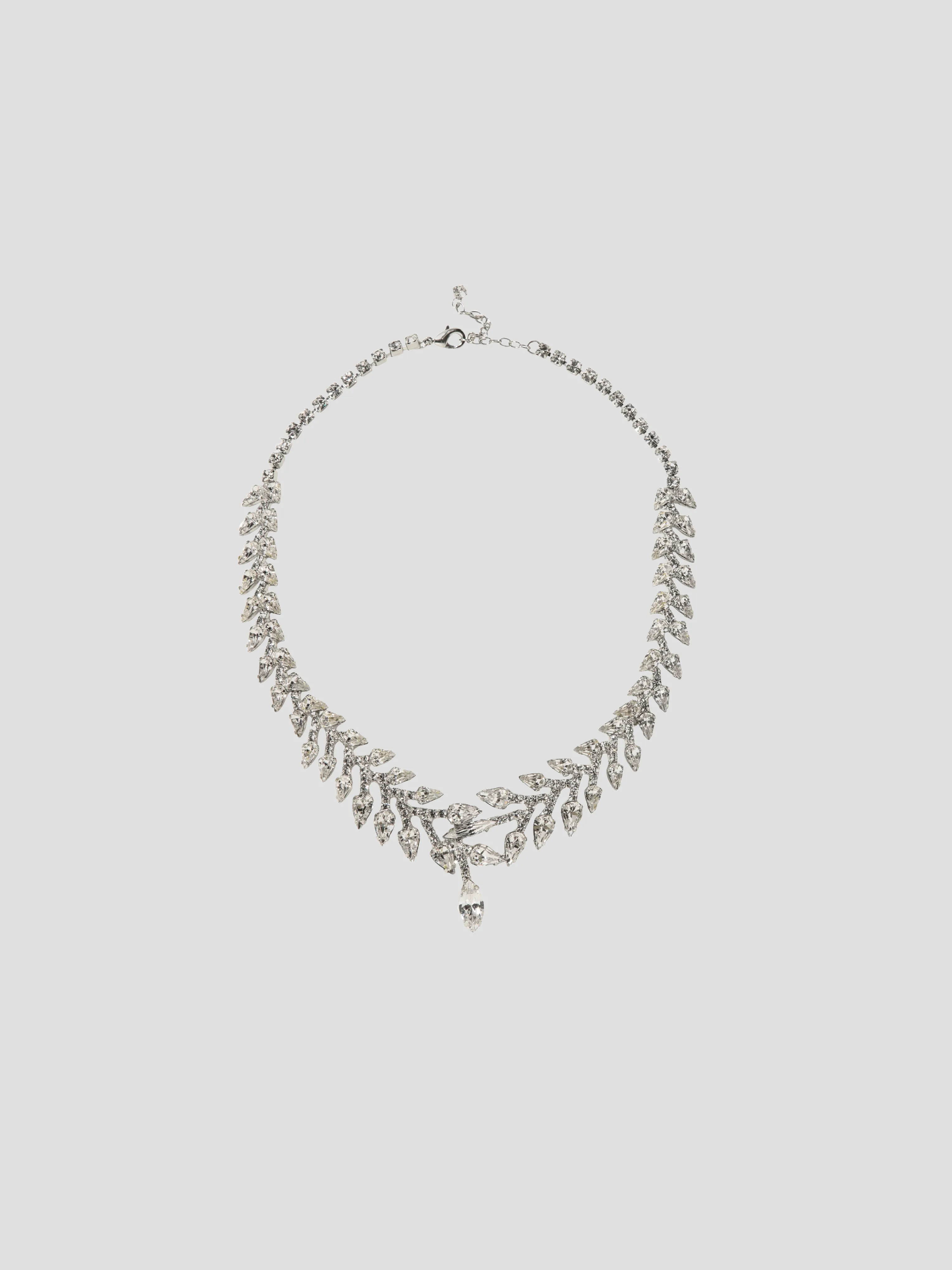 Arden Silver Plated Swarovski Vine Motif Necklace