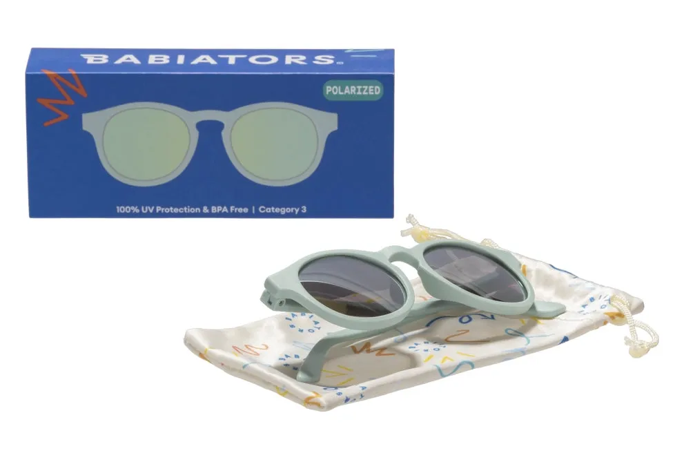 Babiators Polarized Keyhole Mirrored Sunglasses - Seafoam Blue