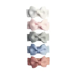 Baby Wisp Tuxedo Bow Snap Clips 5pk Pixie