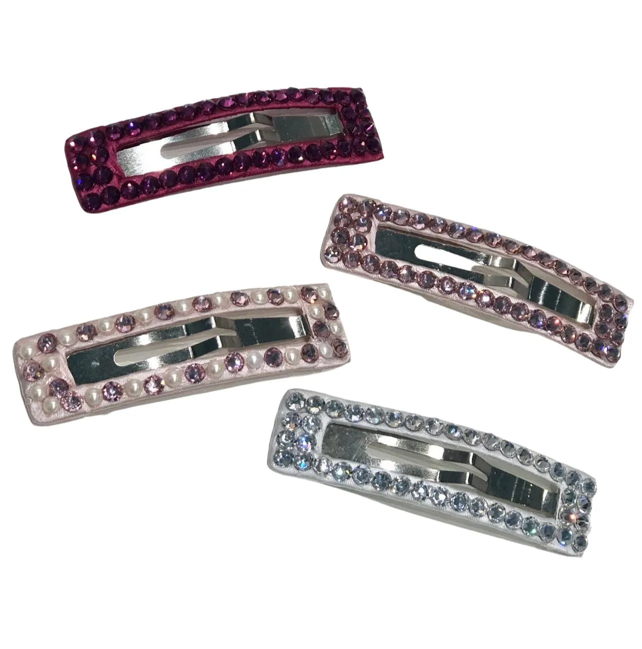 Bari Lynn Jumbo Rectangle Crystallized Snap Clips