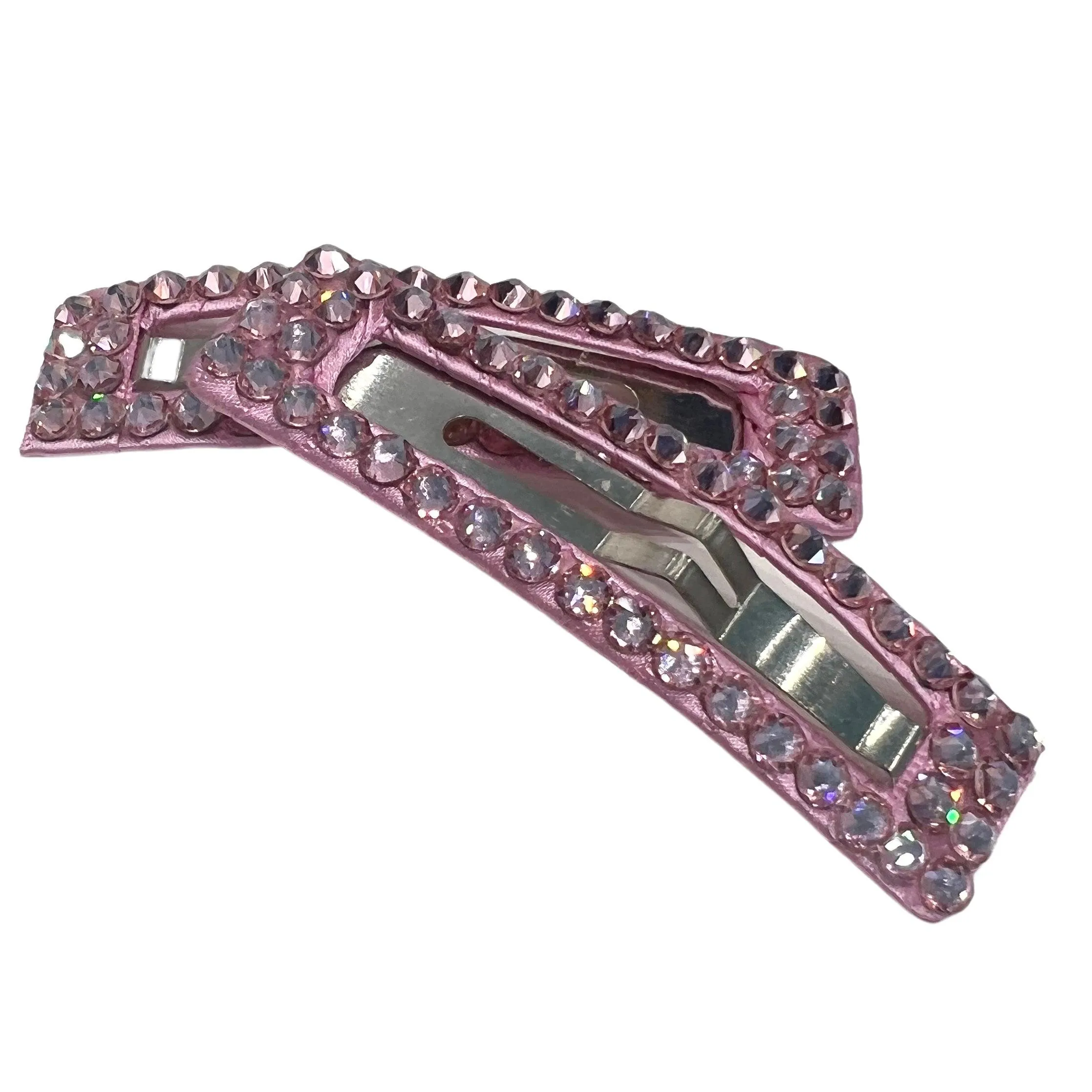 Bari Lynn Jumbo Rectangle Crystallized Snap Clips