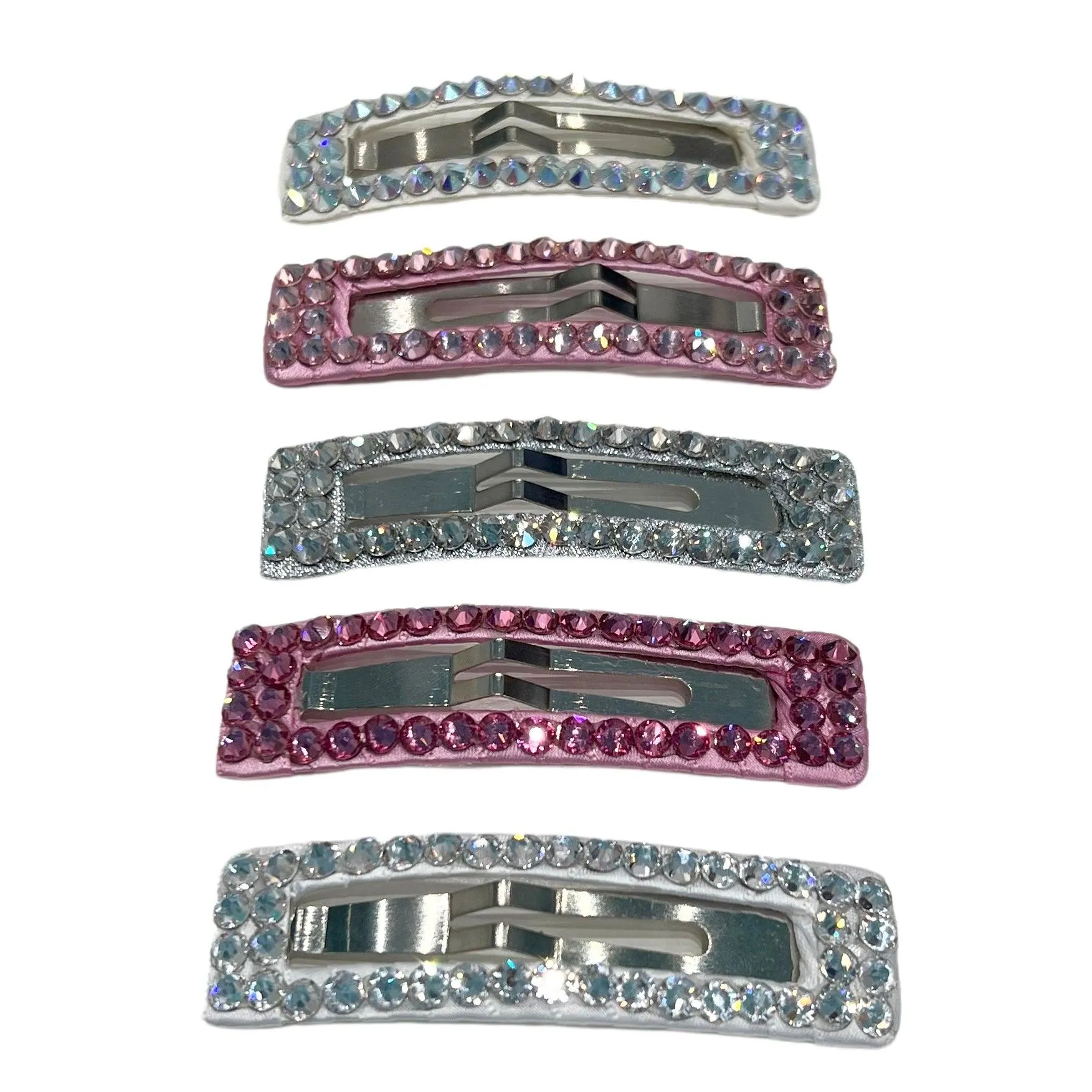 Bari Lynn Jumbo Rectangle Crystallized Snap Clips