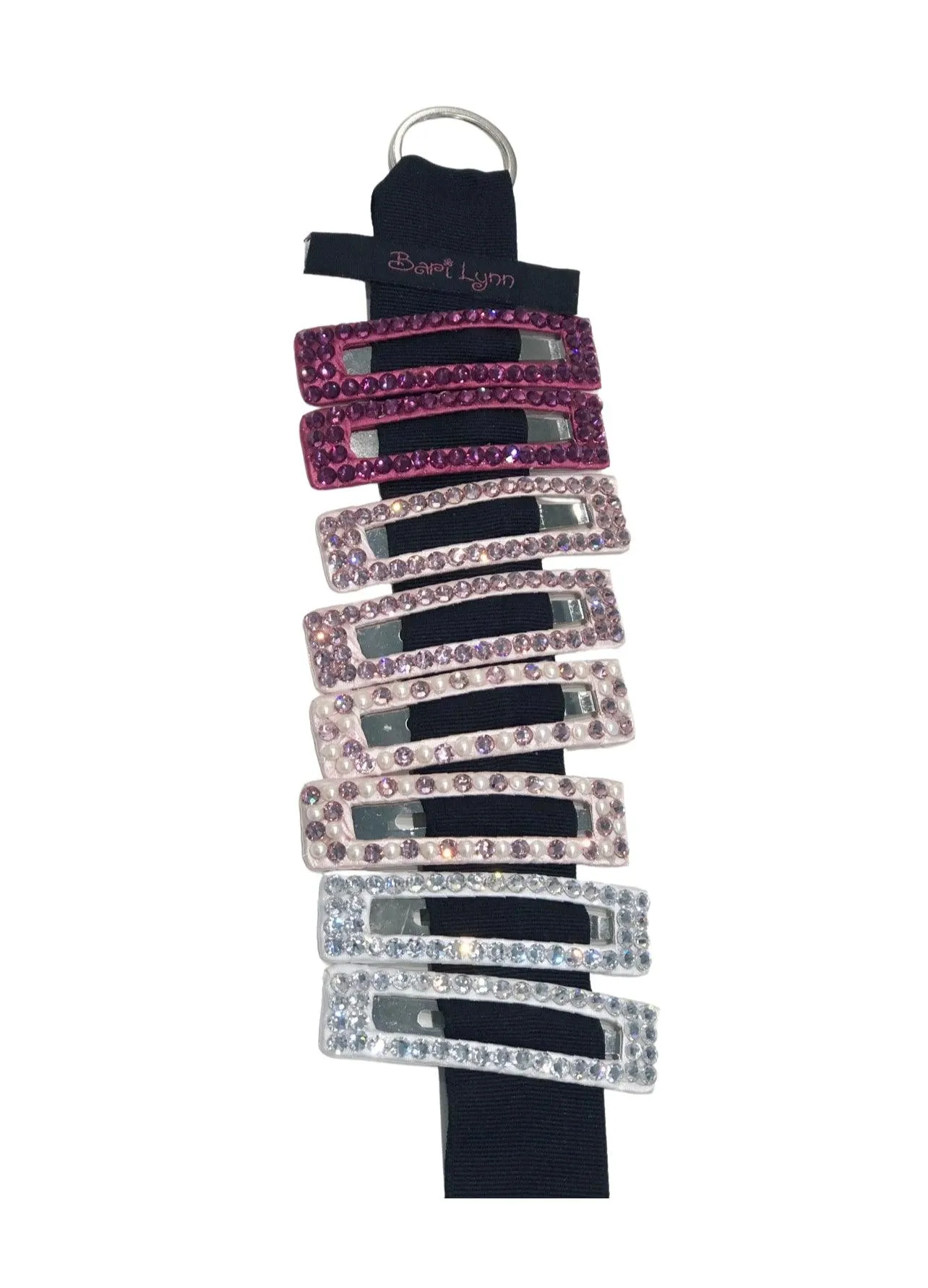 Bari Lynn Jumbo Rectangle Crystallized Snap Clips