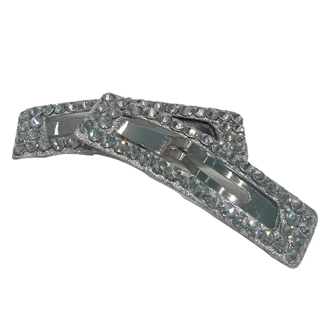 Bari Lynn Jumbo Rectangle Crystallized Snap Clips