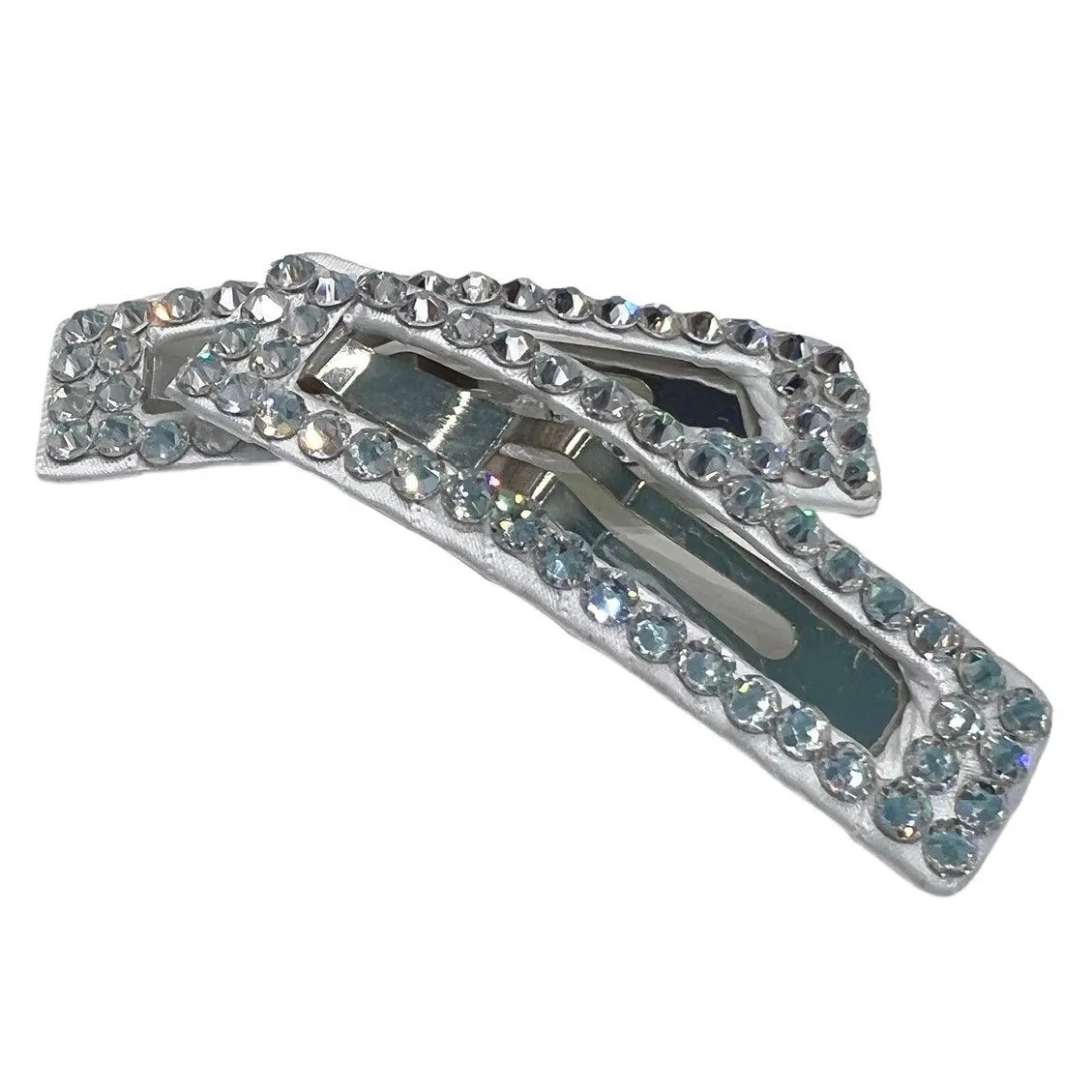 Bari Lynn Jumbo Rectangle Crystallized Snap Clips