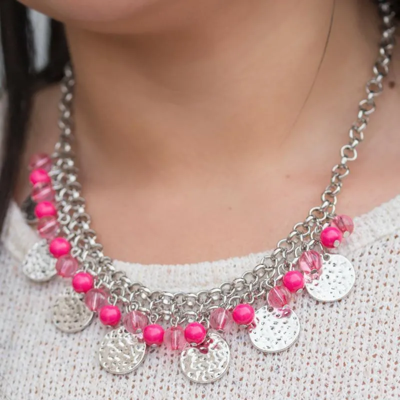 Beachfront Babe Pink Necklace