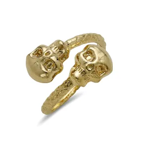 Better Jewelry Skull Ends 10K Gold West Indian Ring