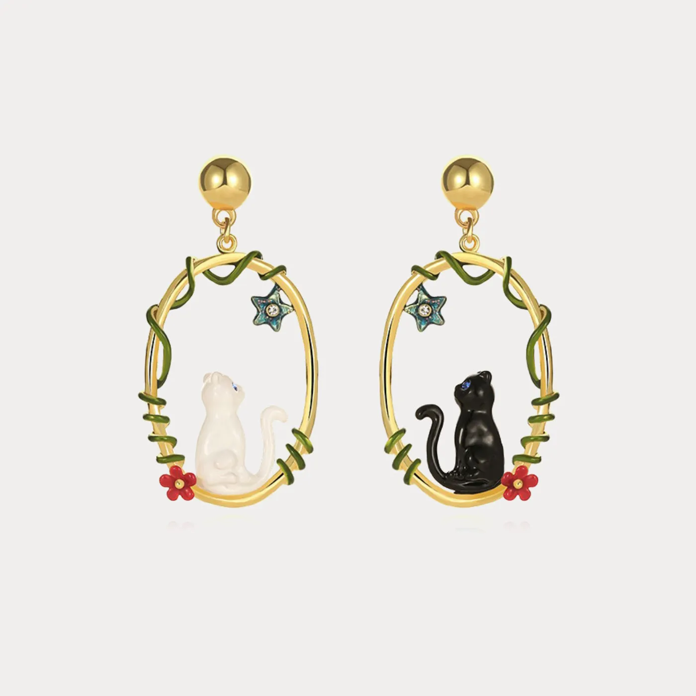 Black Cat Earrings