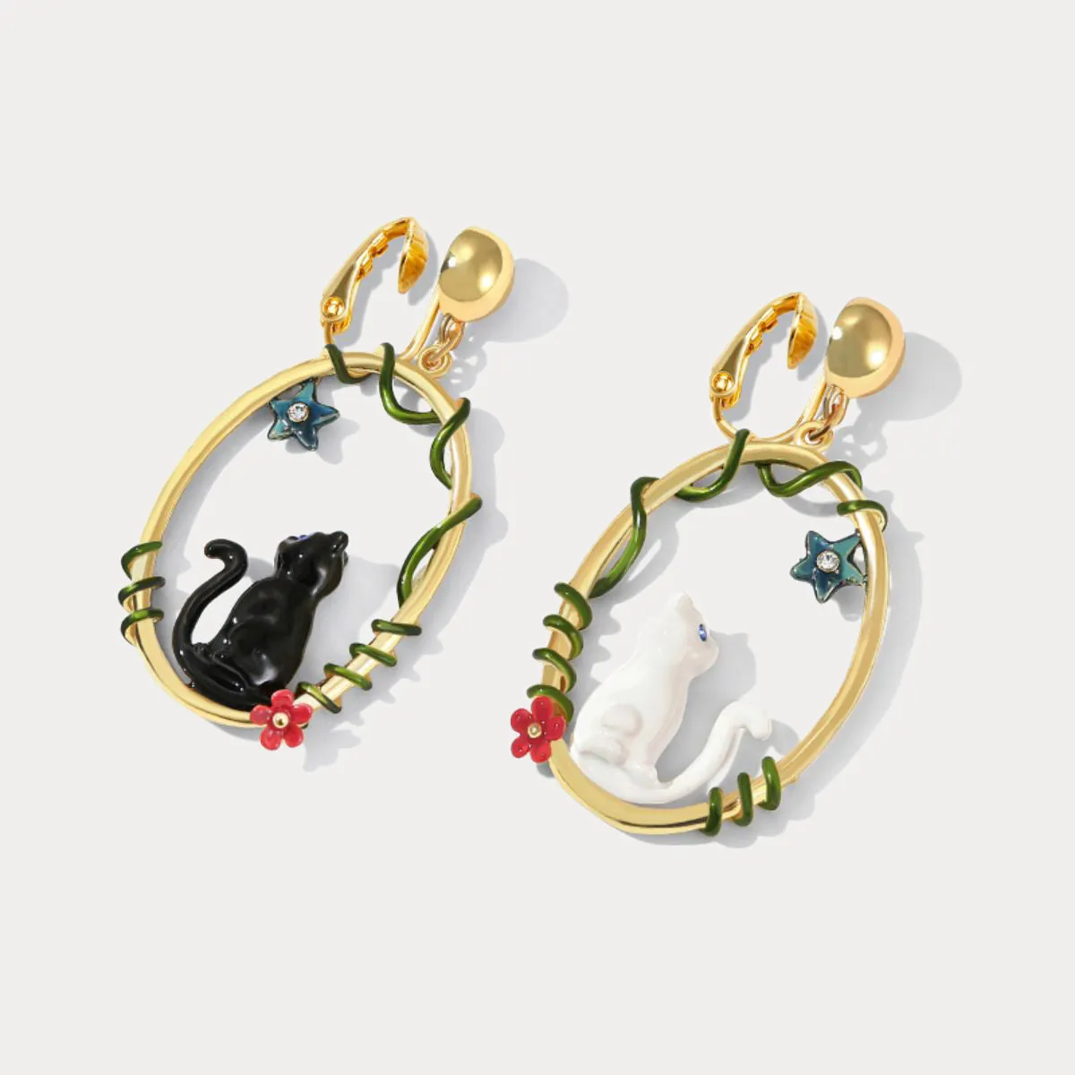 Black Cat Earrings