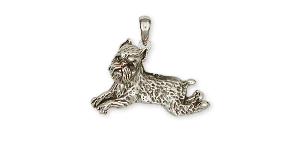 Brussels Griffon Pendant Handmade Sterling Silver Dog Jewelry GF6-P