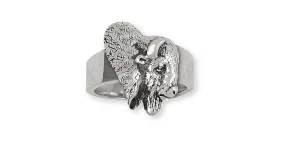 Buffalo Ring Jewelry Sterling Silver Handmade Bison Ring BUF7H-HR