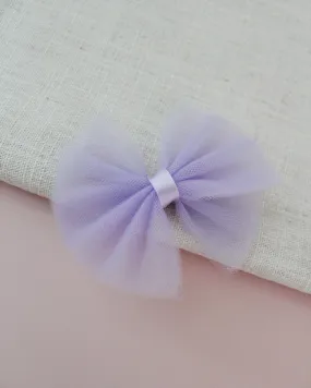 Butterfly Tulle Bow Hair Clips or Shoe Clips - Purple