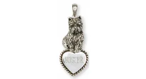 Cairn Terrier Pendant Jewelry Sterling Silver Handmade Dog Pendant CNWT25-TP