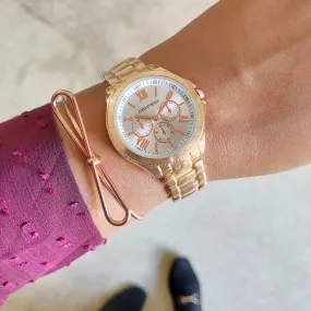 Carole Rosegold Watch Bracelet Stack