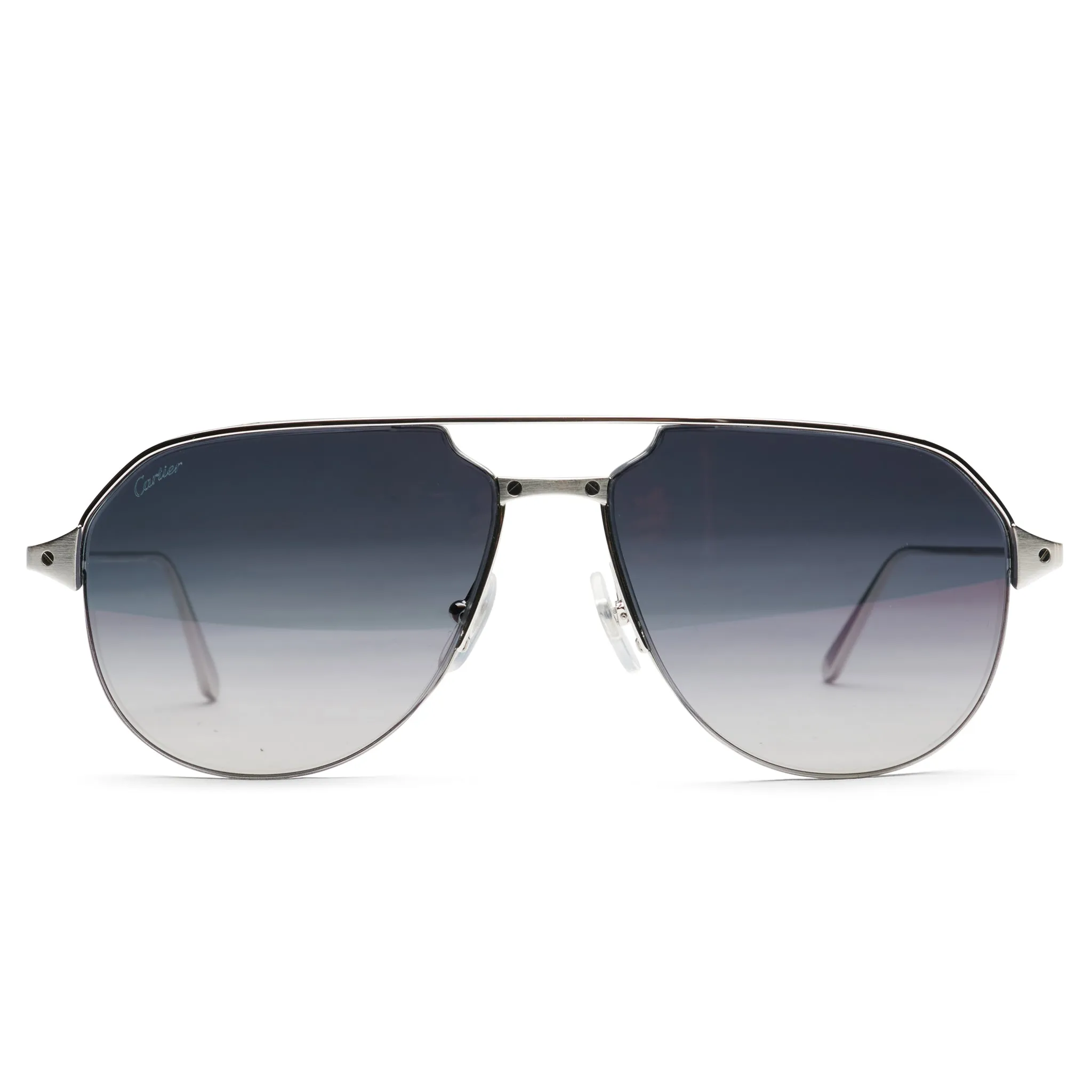 Cartier Eyewear CT0229S-004 Santos De Cartier Silver Sunglasses