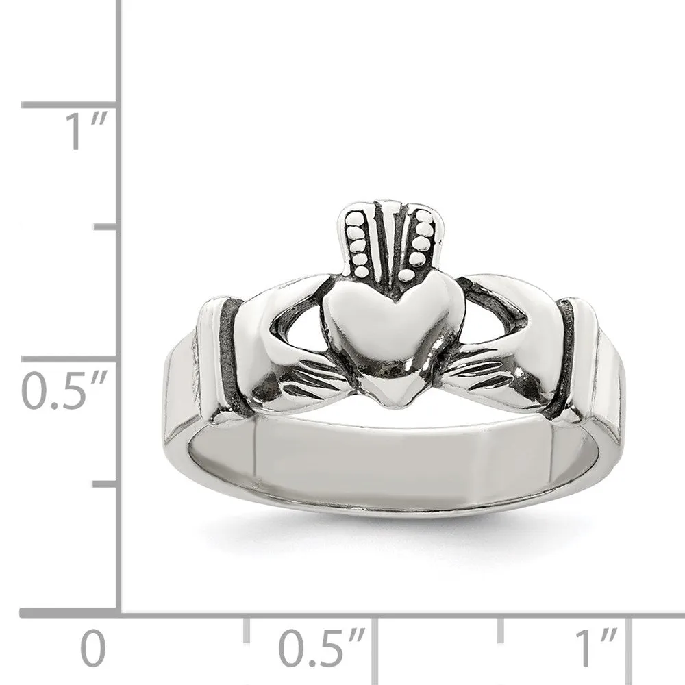 Claddagh Design Ring in Sterling Silver