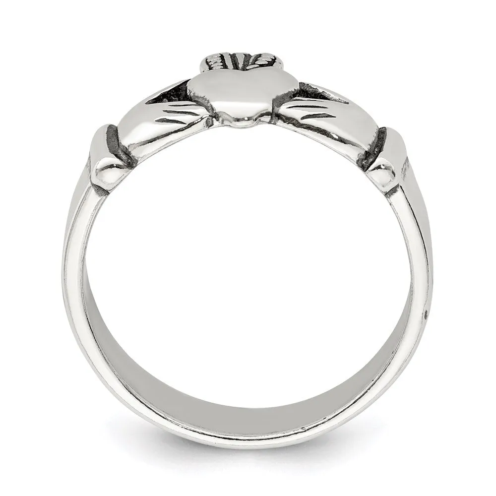 Claddagh Design Ring in Sterling Silver