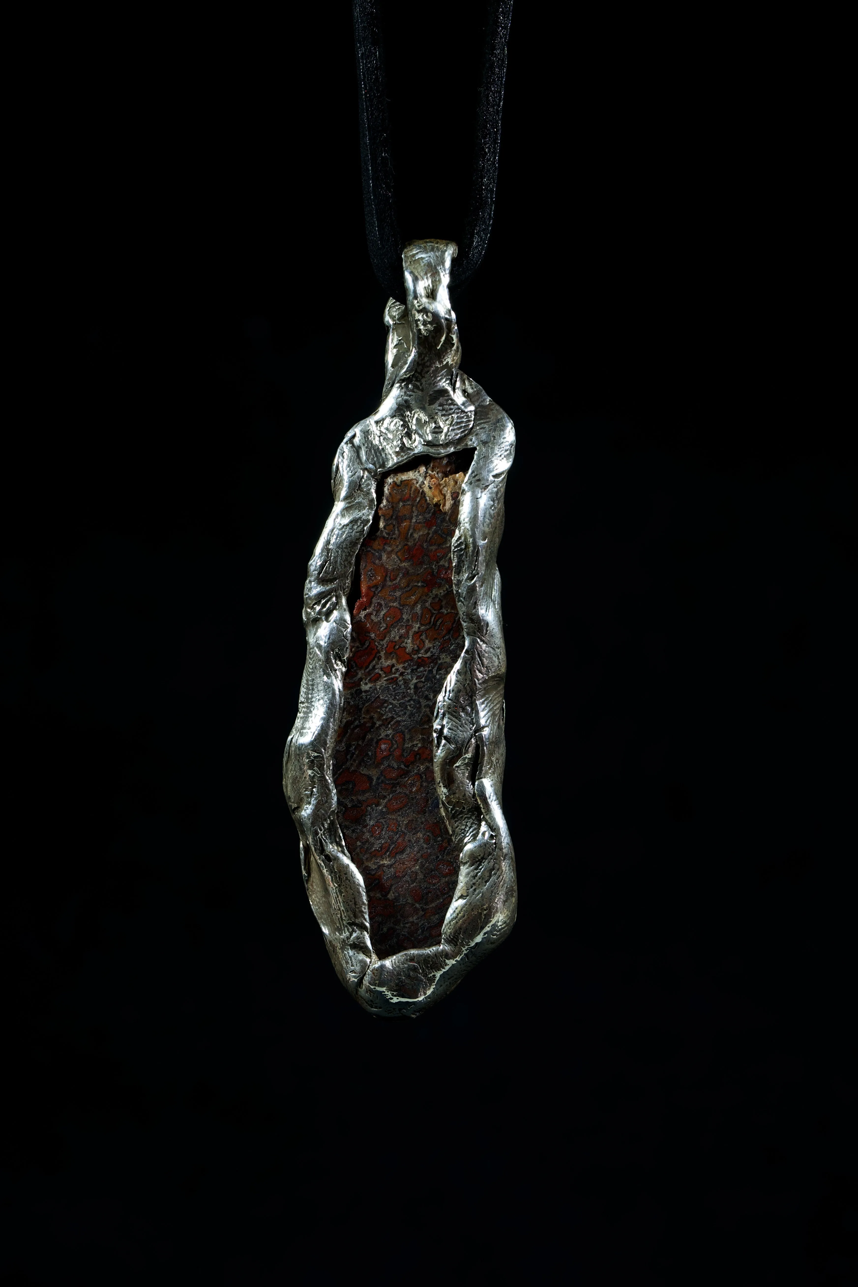 Creation and Extinction (Dinosaur Bone, Sterling Silver Pendant)