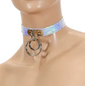 Double Ring Snakeskin Choker