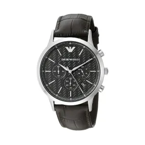 Emporio Armani AR2482 Chronograph Men's Watch, Dark Brown