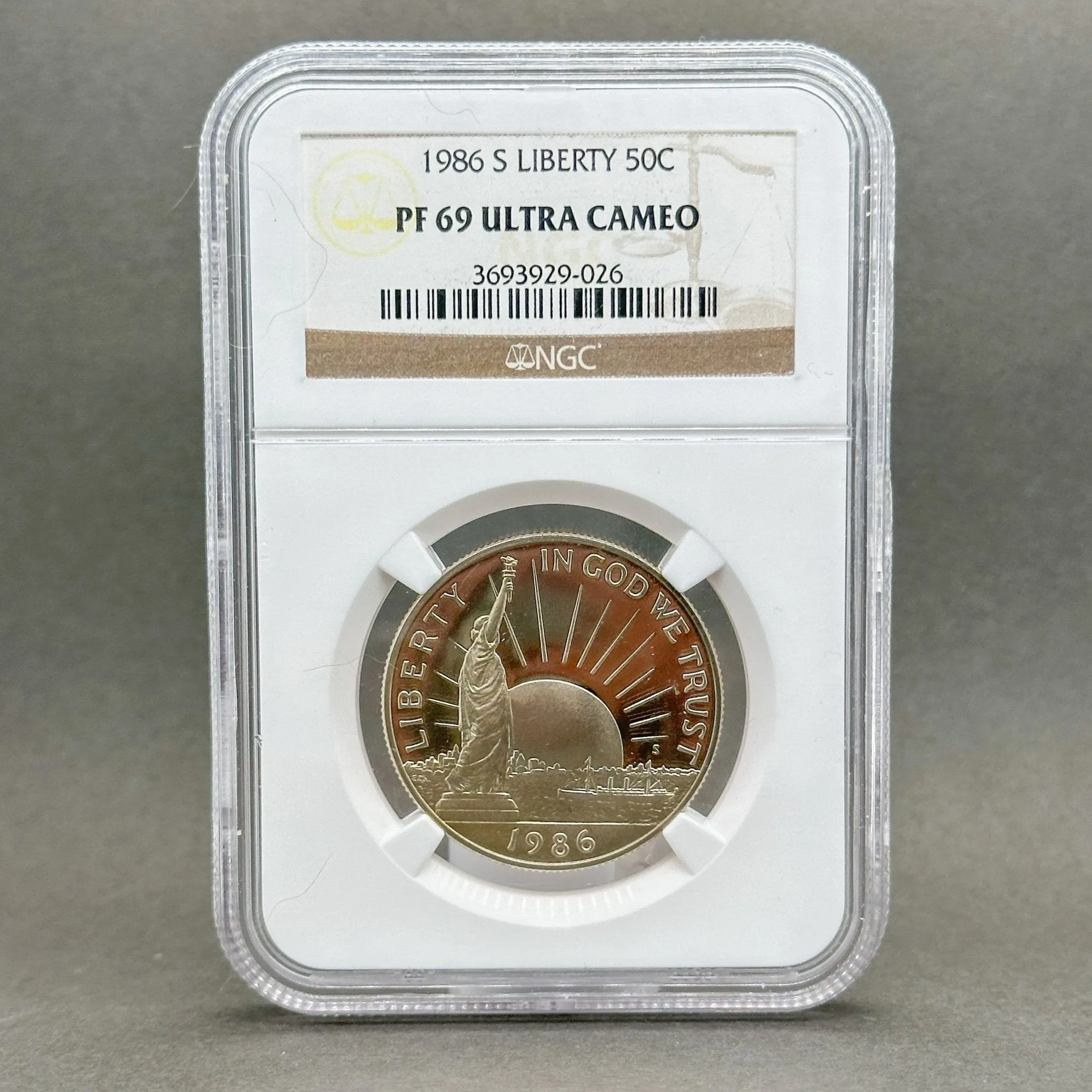 Estate 1986 S Statue of Liberty 50c NGC PF69 Ultra Cameo