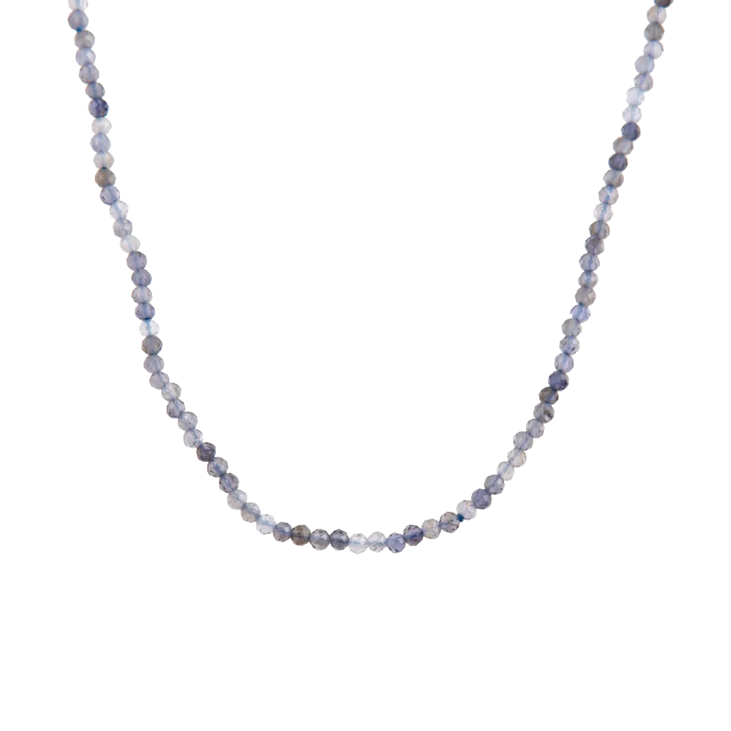 Faceted Iolite Beaded Necklace