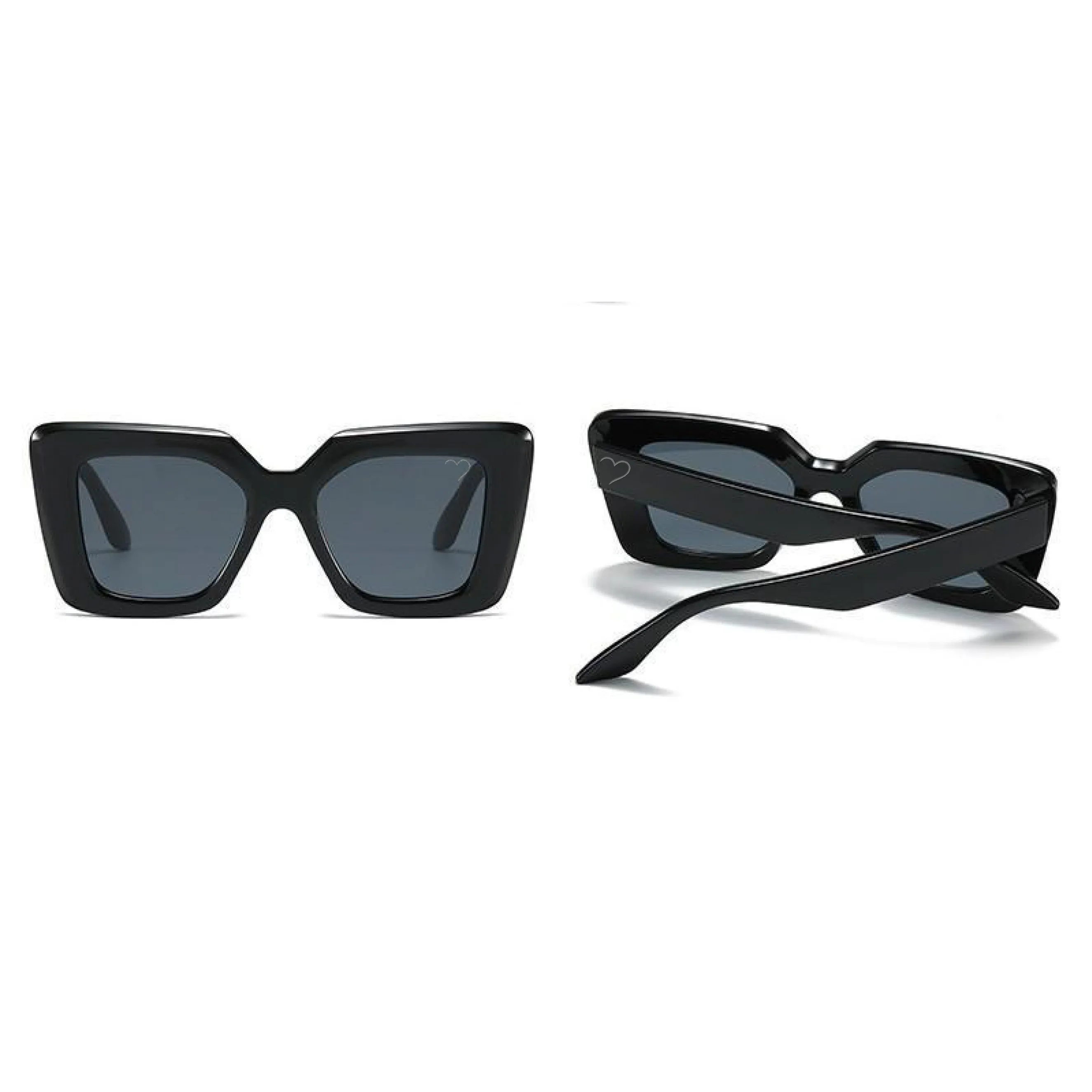 Faith Over Fear Square Sunglasses, Black