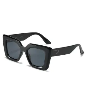 Faith Over Fear Square Sunglasses, Black