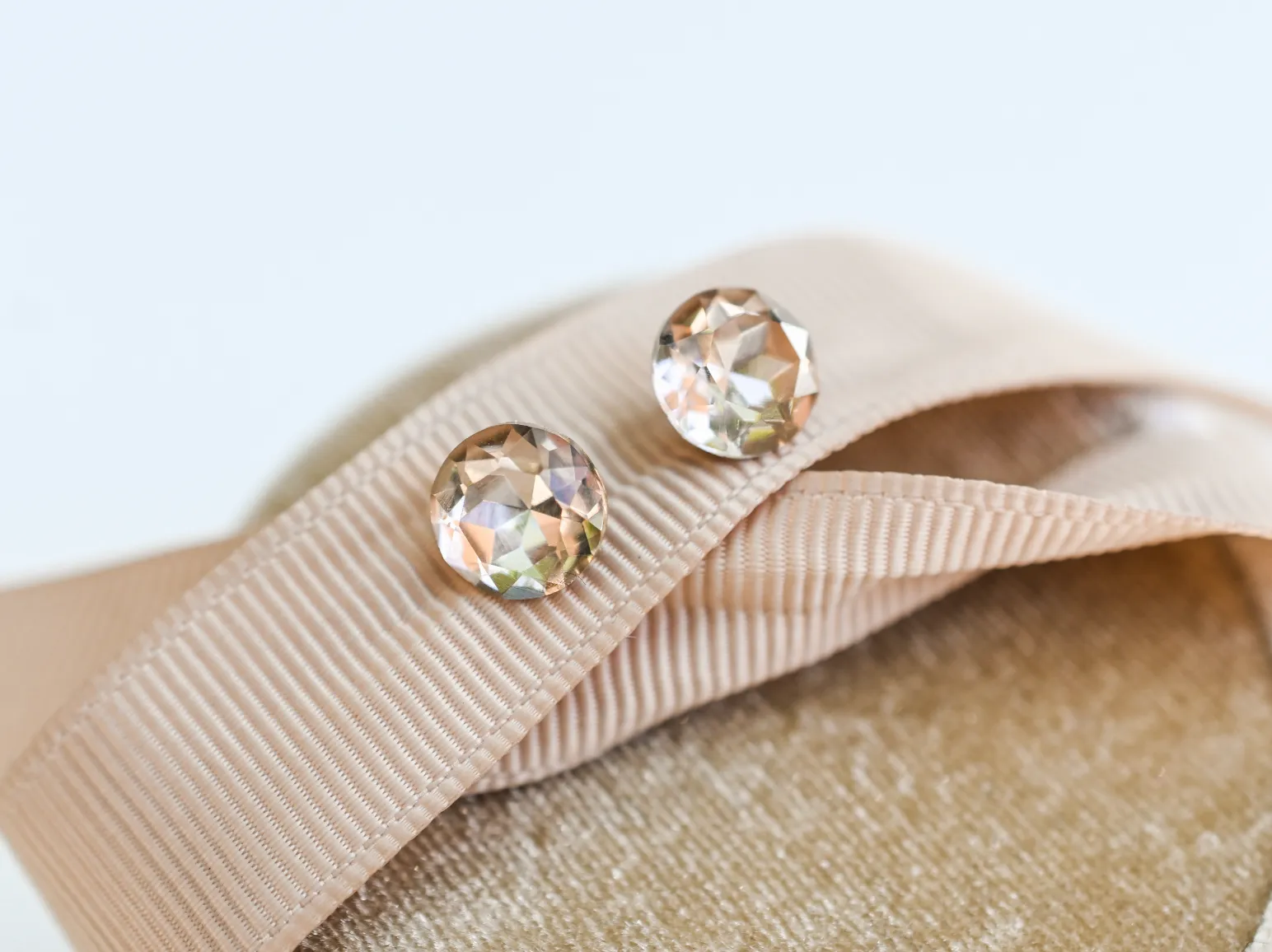 Gemstone studs- Swarovski Golden Honey