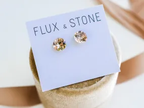 Gemstone studs- Swarovski Golden Honey