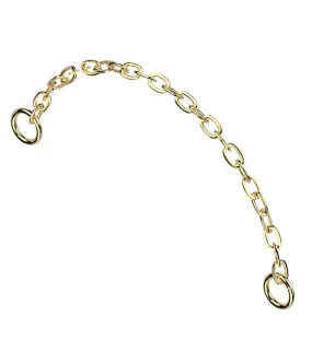 Gold PVD Rolo Titanium Nose Piercing Connector Chain