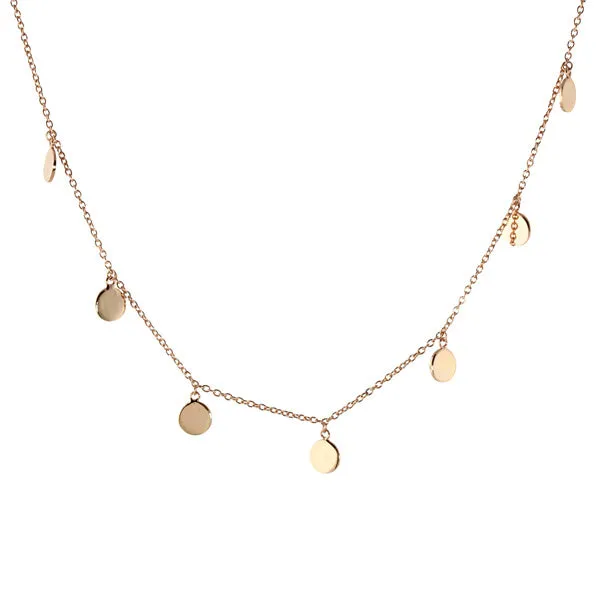 HANGING DISC CHOKER NECKLACE