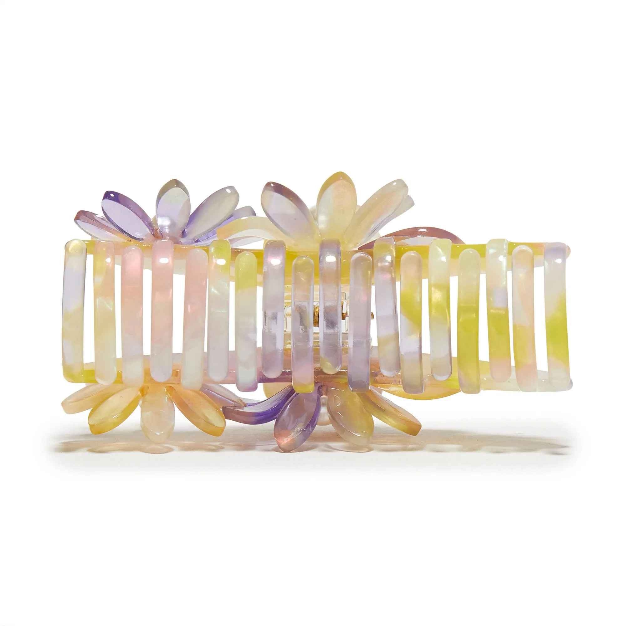 HOLOGRAPHIC RAINBOW PETUNIA CLAW CLIP