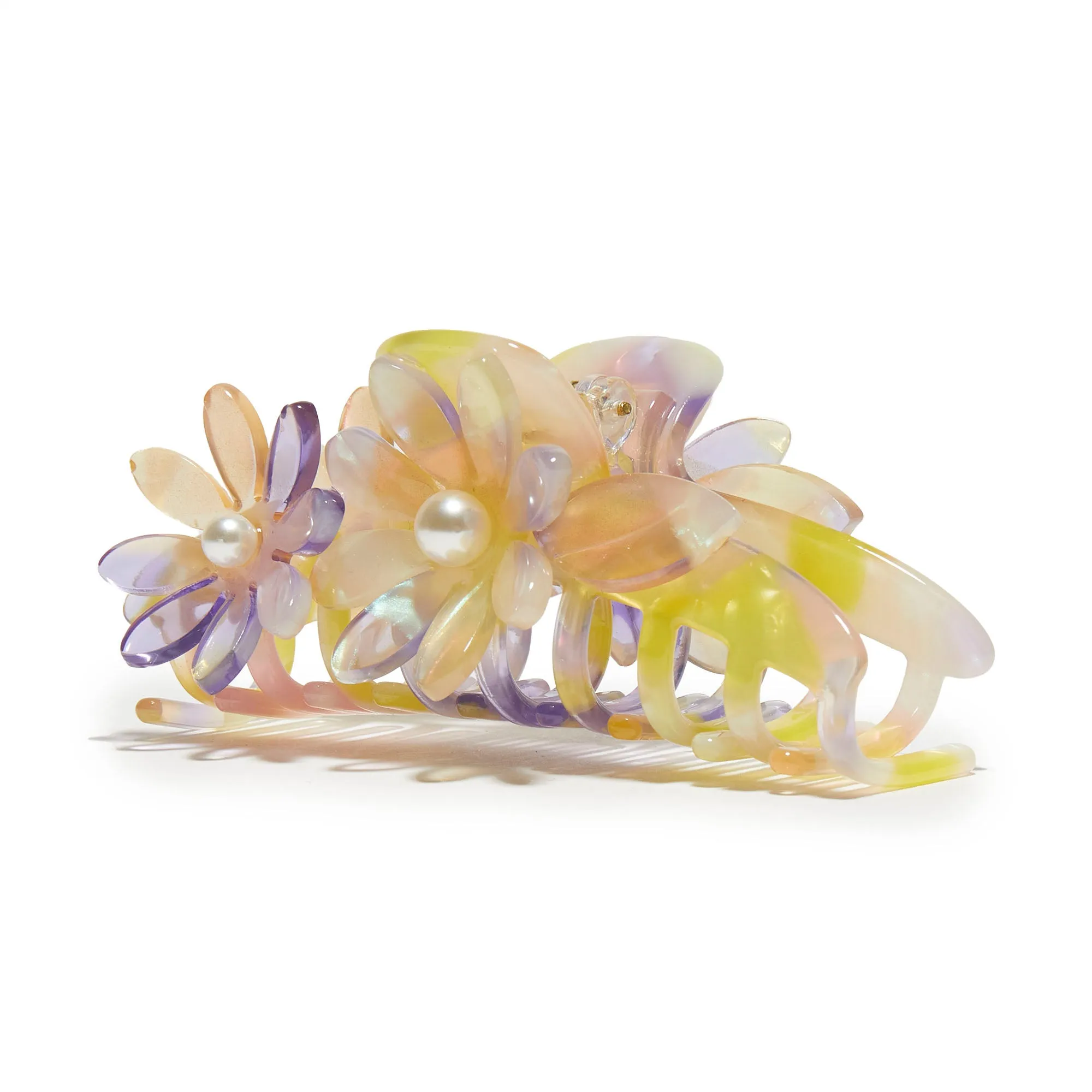 HOLOGRAPHIC RAINBOW PETUNIA CLAW CLIP