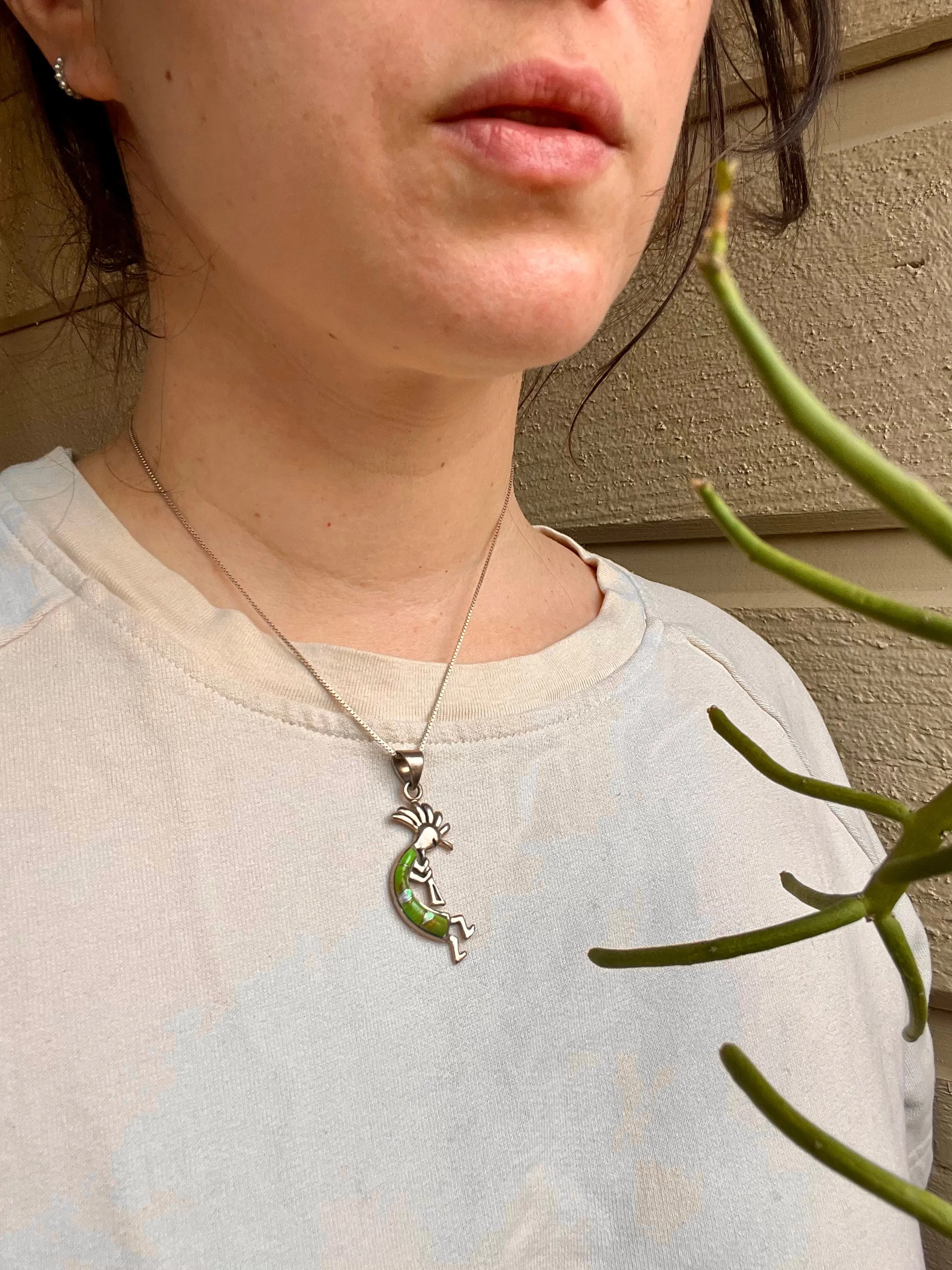 Inlay Kokopelli Necklace