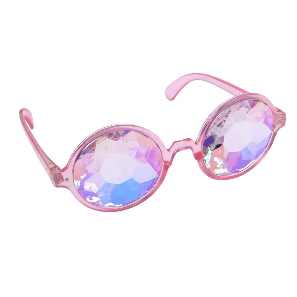 Kaleidoscope Sunglasses Choose Baby Pink Clear Or Black Frames Psychedelic Trippy Vision Groovy For Concerts And Festivals