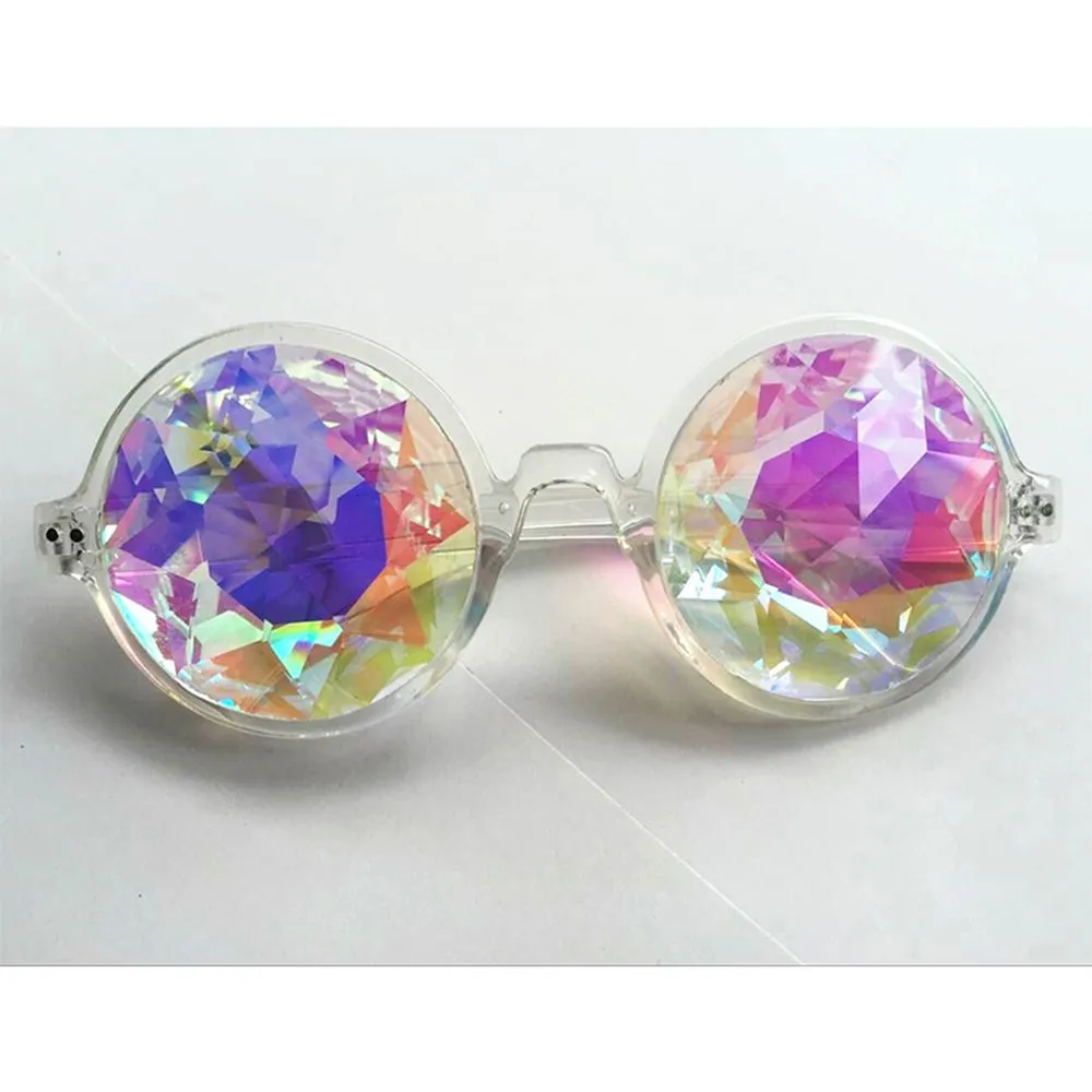 Kaleidoscope Sunglasses Choose Baby Pink Clear Or Black Frames Psychedelic Trippy Vision Groovy For Concerts And Festivals